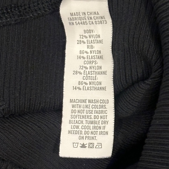 OFFLINE by Aerie Goals Ribbed High Waisted 7/8 Leggings True Black Women’s Large - Picture 8 of 9
